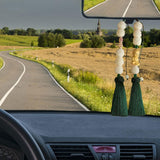 Maxbell Car Rearview Mirror Pendant Feng Shui Charm Gift Easy Installation Dangling