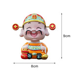 Maxbell Resin Cai Shen Statue 2024 Chinese New Year Decor for Bedroom Bookshelf Good Luck