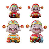 Maxbell Resin Cai Shen Statue 2024 Chinese New Year Decor for Bedroom Bookshelf Good Luck