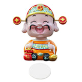 Maxbell Resin Cai Shen Statue 2024 Chinese New Year Decor for Bedroom Bookshelf Good Luck