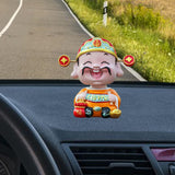 Maxbell Resin Cai Shen Statue 2024 Chinese New Year Decor for Bedroom Bookshelf Good Luck