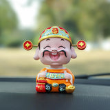 Maxbell Resin Cai Shen Statue 2024 Chinese New Year Decor for Bedroom Bookshelf Good Luck