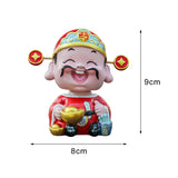 Maxbell Resin Cai Shen Statue 2024 Chinese New Year Decor for Bedroom Bookshelf Ingots