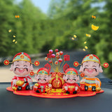 Maxbell Resin Cai Shen Statue 2024 Chinese New Year Decor for Bedroom Bookshelf Ingots
