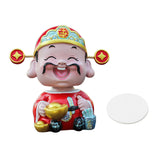 Maxbell Resin Cai Shen Statue 2024 Chinese New Year Decor for Bedroom Bookshelf Ingots