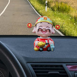 Maxbell Resin Cai Shen Statue 2024 Chinese New Year Decor for Bedroom Bookshelf Ingots