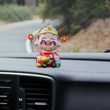 Maxbell Resin Cai Shen Statue 2024 Chinese New Year Decor for Bedroom Bookshelf Ingots