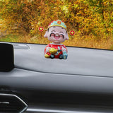 Maxbell Resin Cai Shen Statue 2024 Chinese New Year Decor for Bedroom Bookshelf Ingots