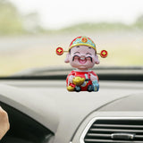 Maxbell Resin Cai Shen Statue 2024 Chinese New Year Decor for Bedroom Bookshelf Ingots