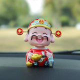 Maxbell Resin Cai Shen Statue 2024 Chinese New Year Decor for Bedroom Bookshelf Ingots