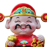 Maxbell Resin Cai Shen Statue 2024 Chinese New Year Decor for Bedroom Bookshelf Fu