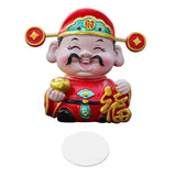 Maxbell Resin Cai Shen Statue 2024 Chinese New Year Decor for Bedroom Bookshelf Fu