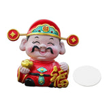 Maxbell Resin Cai Shen Statue 2024 Chinese New Year Decor for Bedroom Bookshelf Fu