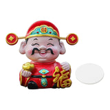 Maxbell Resin Cai Shen Statue 2024 Chinese New Year Decor for Bedroom Bookshelf Fu