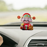 Maxbell Resin Cai Shen Statue 2024 Chinese New Year Decor for Bedroom Bookshelf Fu