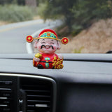 Maxbell Resin Cai Shen Statue 2024 Chinese New Year Decor for Bedroom Bookshelf Fu