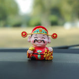 Maxbell Resin Cai Shen Statue 2024 Chinese New Year Decor for Bedroom Bookshelf Fu