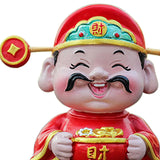 Maxbell Resin Cai Shen Statue 2024 Chinese New Year Decor for Bedroom Bookshelf Money