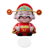 Maxbell Resin Cai Shen Statue 2024 Chinese New Year Decor for Bedroom Bookshelf Money