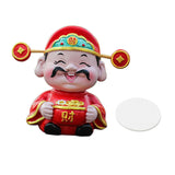 Maxbell Resin Cai Shen Statue 2024 Chinese New Year Decor for Bedroom Bookshelf Money