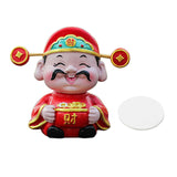 Maxbell Resin Cai Shen Statue 2024 Chinese New Year Decor for Bedroom Bookshelf Money