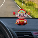 Maxbell Resin Cai Shen Statue 2024 Chinese New Year Decor for Bedroom Bookshelf Money