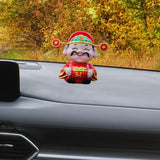 Maxbell Resin Cai Shen Statue 2024 Chinese New Year Decor for Bedroom Bookshelf Money