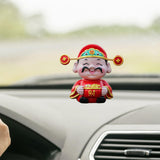 Maxbell Resin Cai Shen Statue 2024 Chinese New Year Decor for Bedroom Bookshelf Money