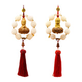 Maxbell Car Rearview Mirror Pendant Versatile Easy to Hang,Feng Shui Tassel Dangling Buddha