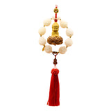 Maxbell Car Rearview Mirror Pendant Versatile Easy to Hang,Feng Shui Tassel Dangling Buddha