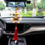 Maxbell Car Rearview Mirror Pendant Versatile Easy to Hang,Feng Shui Tassel Dangling Buddha