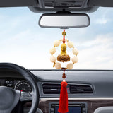 Maxbell Car Rearview Mirror Pendant Versatile Easy to Hang,Feng Shui Tassel Dangling Buddha
