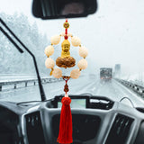 Maxbell Car Rearview Mirror Pendant Versatile Easy to Hang,Feng Shui Tassel Dangling Buddha