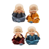 Maxbell 4Pcs Boy Doll Ornament for Decoration Bedroom Ornaments Home Car Decor