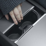 Maxbell Car Center Console Cup Holder Insert Black for Tesla Model 3