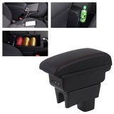 Maxbell Auto Car Armrest Box Elbow Support Case Extender Tidying Sturdy Arm Rest Box with USB