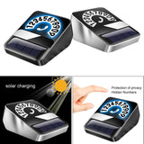 Maxbell Car Phone Number Card Automobile Interior Aluminum Alloy Parking Number Card Silver