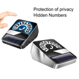 Maxbell Car Phone Number Card Automobile Interior Aluminum Alloy Parking Number Card Silver