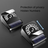 Maxbell Car Phone Number Card Automobile Interior Aluminum Alloy Parking Number Card Silver