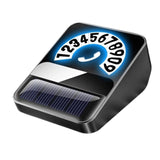 Maxbell Car Phone Number Card Automobile Interior Aluminum Alloy Parking Number Card Black