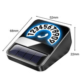 Maxbell Car Phone Number Card Automobile Interior Aluminum Alloy Parking Number Card Black