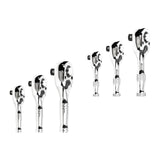 Maxbell 3Pcs Stubby Drive Ratchet Set Portable Flexible Quick Release Ratchet Wrench Print A