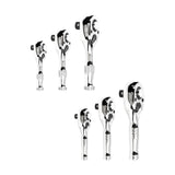 Maxbell 3Pcs Stubby Drive Ratchet Set Portable Flexible Quick Release Ratchet Wrench Print A