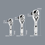 Maxbell 3Pcs Stubby Drive Ratchet Set Portable Flexible Quick Release Ratchet Wrench Print A