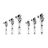 Maxbell 3Pcs Stubby Drive Ratchet Set Portable Flexible Quick Release Ratchet Wrench Print A