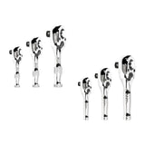 Maxbell 3Pcs Stubby Drive Ratchet Set Portable Flexible Quick Release Ratchet Wrench Print A