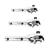 Maxbell 3Pcs Stubby Drive Ratchet Set Portable Flexible Quick Release Ratchet Wrench Print B