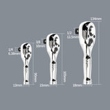 Maxbell 3Pcs Stubby Drive Ratchet Set Portable Flexible Quick Release Ratchet Wrench Print B