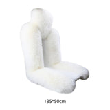 Maxbell Car Seat Cover Plush Car Seat Cushions Cover for Office Chair Car Decor White