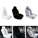 Maxbell Car Seat Cover Plush Car Seat Cushions Cover for Office Chair Car Decor White